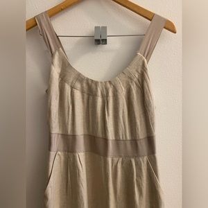 Banana Republic - linen blend dress in oatmeal, size 2P